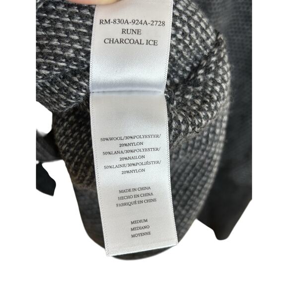 Rails Rune Pullover Sweater Mens Charcoal Ice Medium Wool Blend Casual Office - Picture 11 of 11